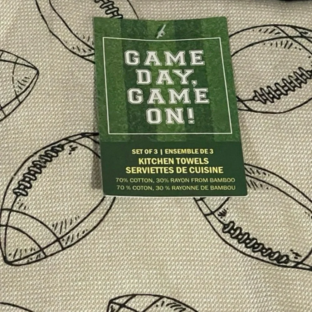 Football Kitchen Towels (Set of 3)
